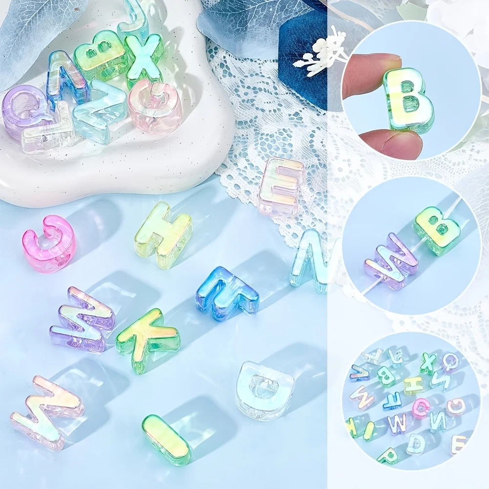 26 22mm European letter beads, including 1 A-Z letter and 2 random letters, suitable for DIY production at birthday parties