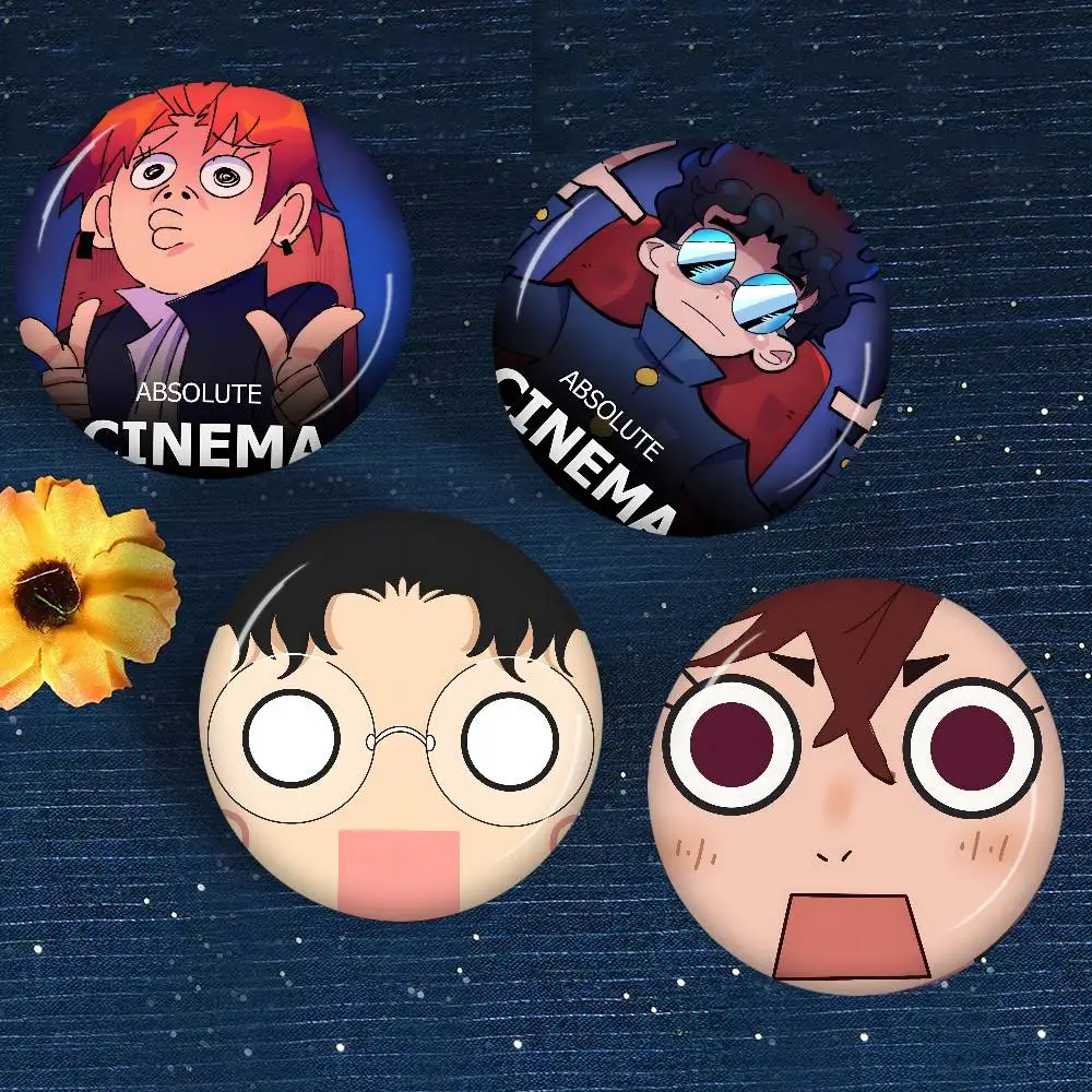 Adventure Anime D-Dandadan 58mm Cute Series Pins Funny Badge Interesting Cartoon Brooches Backpack Clothes Gift Accessory