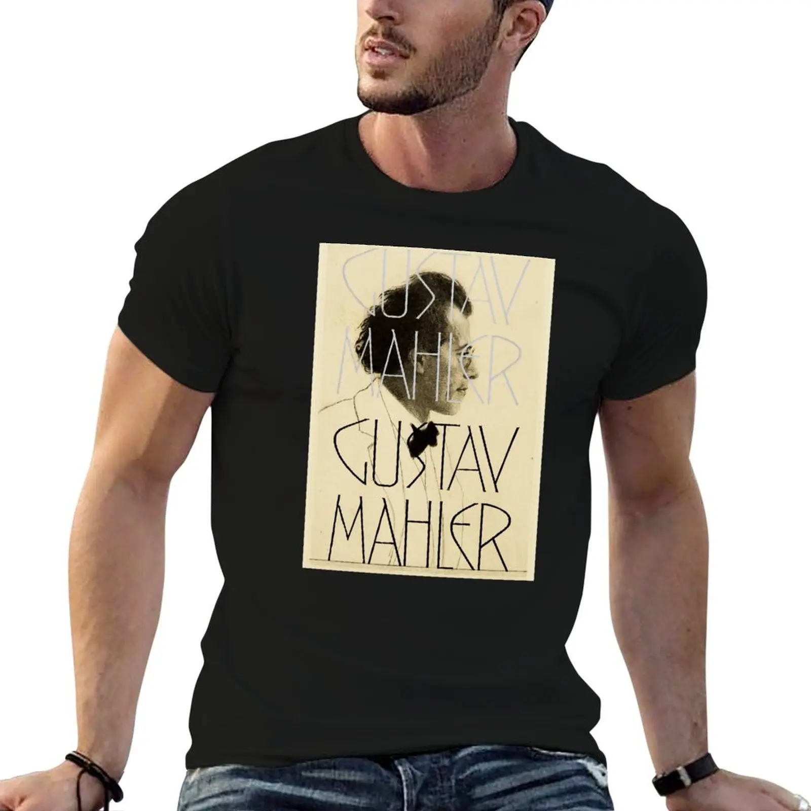Gustav Mahler Romantic Composer Conductor Classical Bohemia Piano T-Shirt Sporty Breathable Short Sleeve T-Shirt