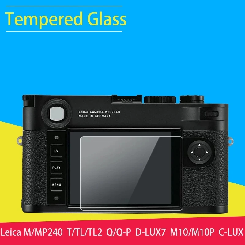 Leica Q2 M/MP240 T/TL/TL2 Q/Q-P D-LUX7 C-LUX M10/M10P kamera ekran ze szkła hartowanego wizjer ProtectorLCD