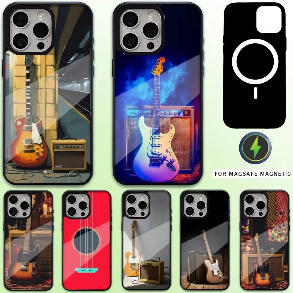 

Guitar Amp Phone Case For iPhone17,16,15,14,13,12,11 Plus,Pro Max Magnetic Magsafe Wireless Charging