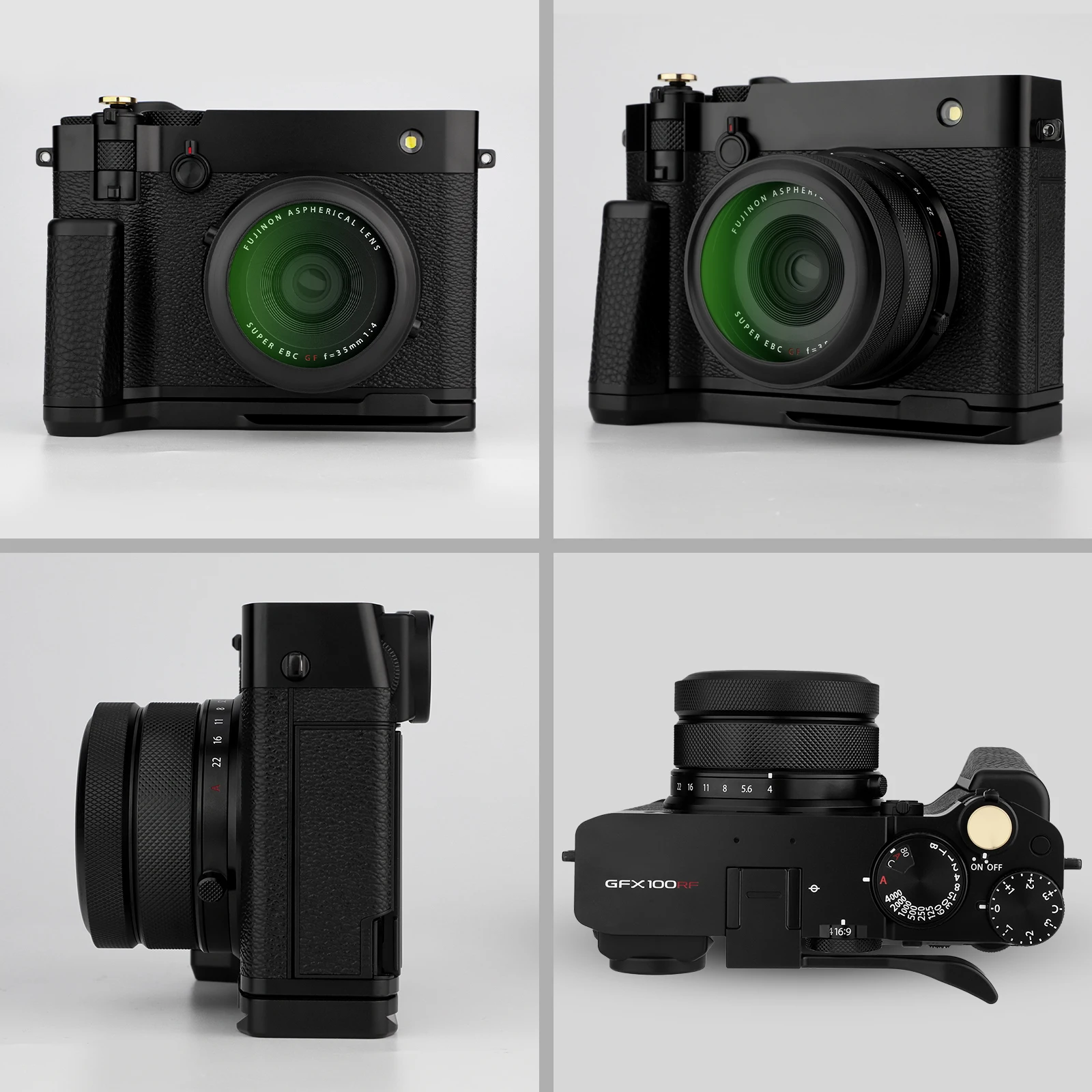 Haoge MC Filtro de protección de lente de cámara UV para cámara Fujifilm GFX100RF Compatible con tapa de lente original Negro