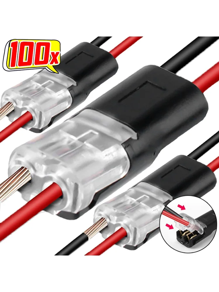 Connecteurs à pression de câble de fil de prise de 2 broches, connecteur enfichable de fil électrique étanche à Double fil avec boucles de verrouillage, vente en gros