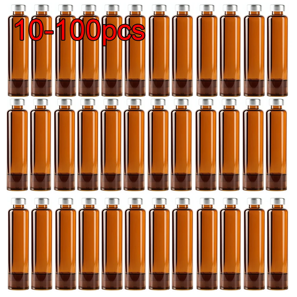 10/50/100pcs Amber Glass Cartridge UV‑Blocking Long Tubular , 3Ml Single Sterile Pack  Insulin Cartridges Cassette Bottles