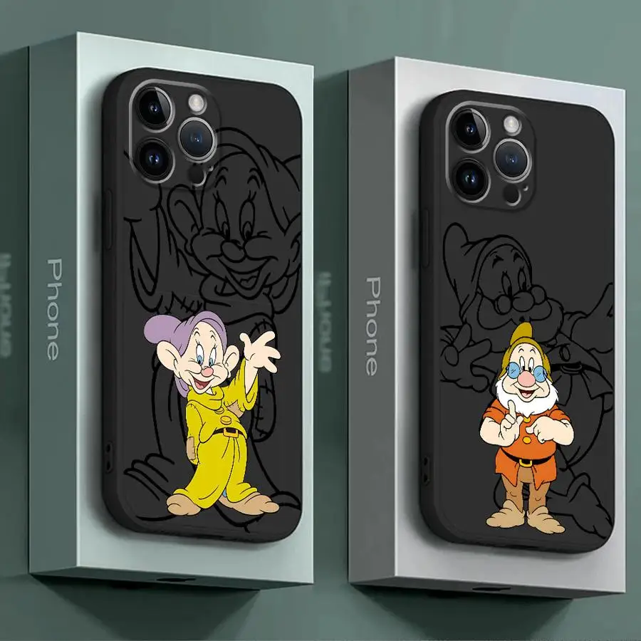 Чехол для телефона «Белоснежка и семь гномов» для Apple iPhone 15 16 Pro XS Max 13 14 Plus XR SE 7 8 12 11 Pro plus Matte