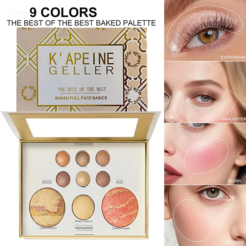 All-in-One-Make-up-Palette mit Lidschatten, Konturen, Rouge, Textmarker und Aufhellung des Augenlides in einem, Make-up-Geschenkset für Frauen