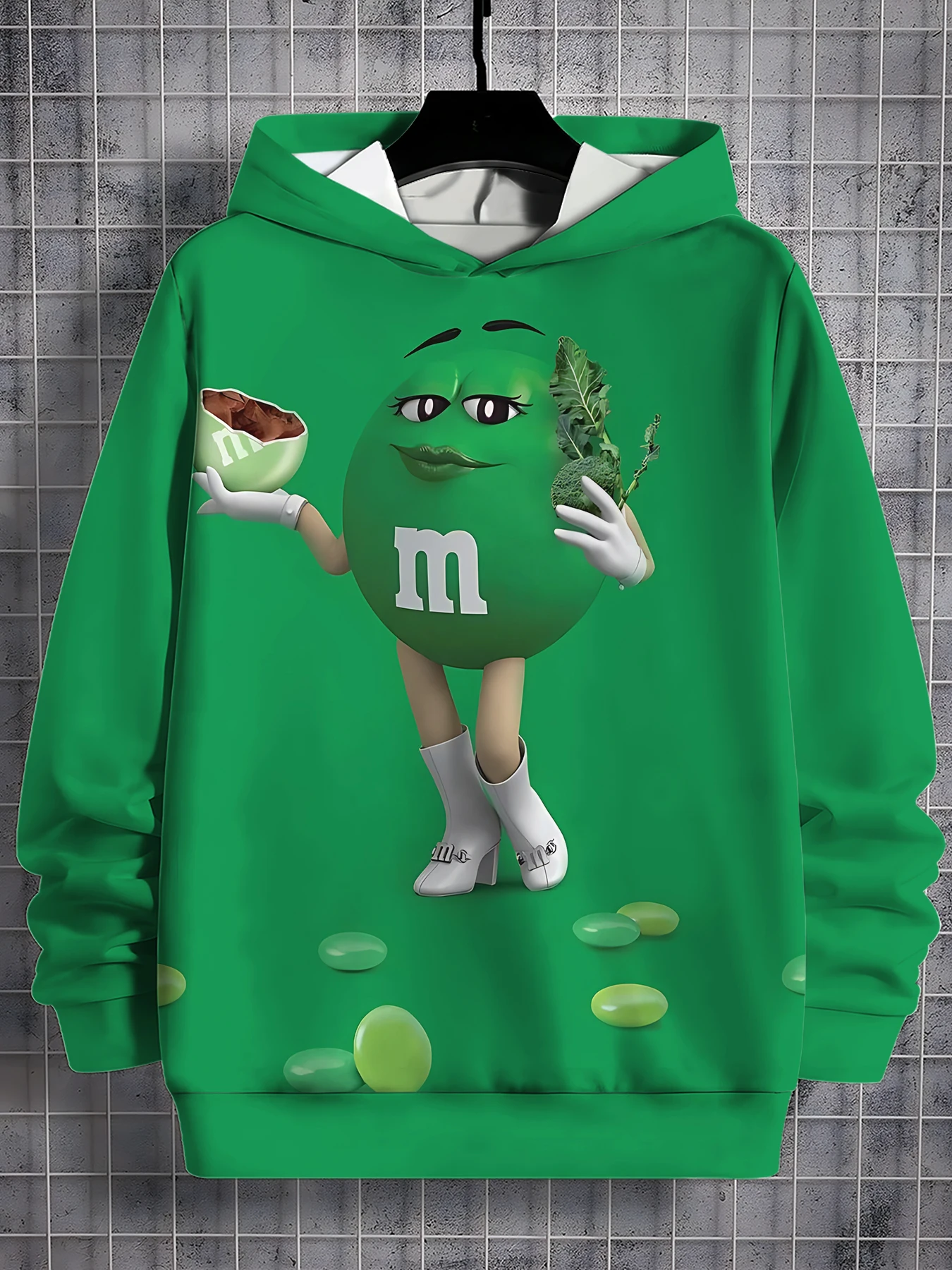 M-M&m's 3D-Druck All Seasons Kinder Casual Sweatshirt Coole Pullover Tops Unisex Kleidung Junge Mädchen Hoodies