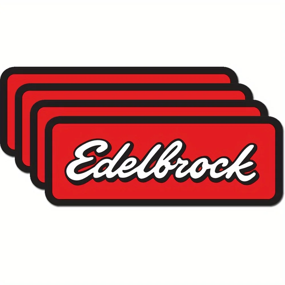 

4PCS/SET Timeless Edelbrock Sticker, Suitable for Car Fenders, Laptop Covers, Man Caves & Desk Organizers