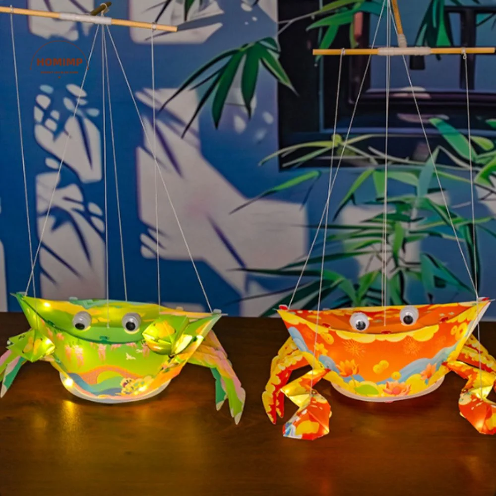 

Portable Crab Glowing Lantern Cartoon Battery-Operated Mid-Autumn Lantern Handmade Waterproof Handheld Lantern