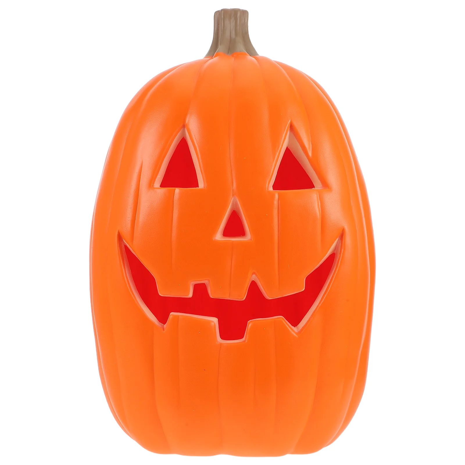 

Halloween Pumpkin Lights Orange Plastic Pumpkin Statue Lighted Table Decor Jack O Lantern LED Night Light Spooky Indoor Outdoor