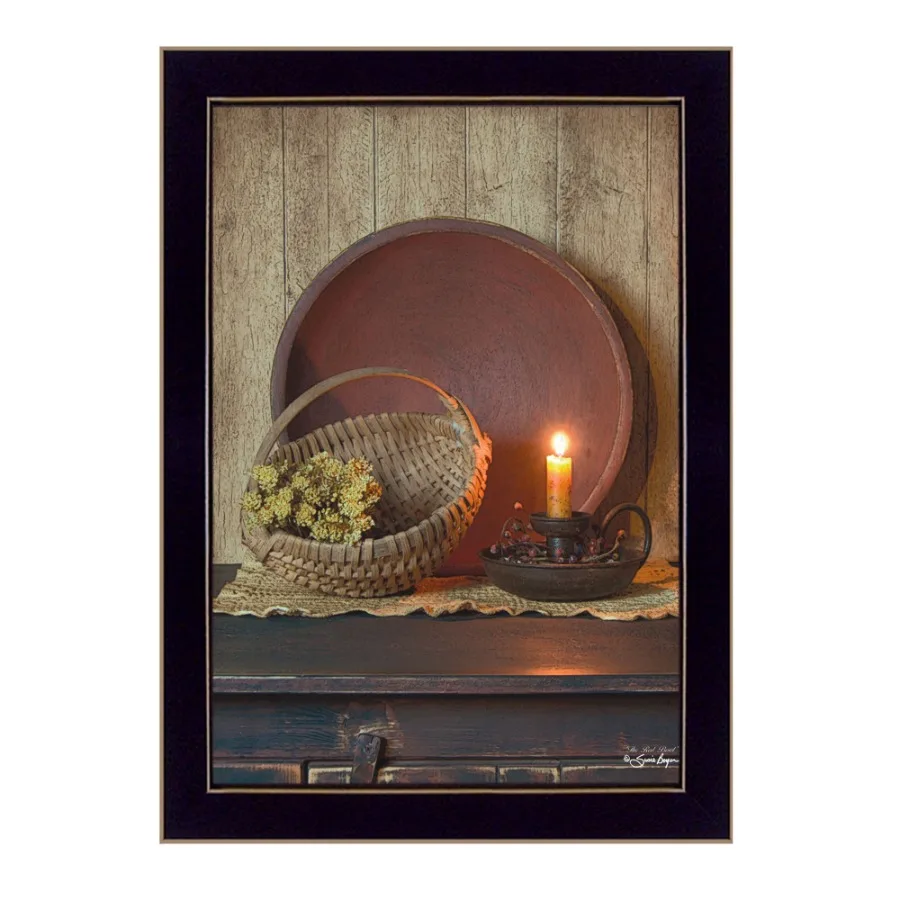 

The Red Bowl By Susie Boyer Ready to Hang Framed Print Black Frame