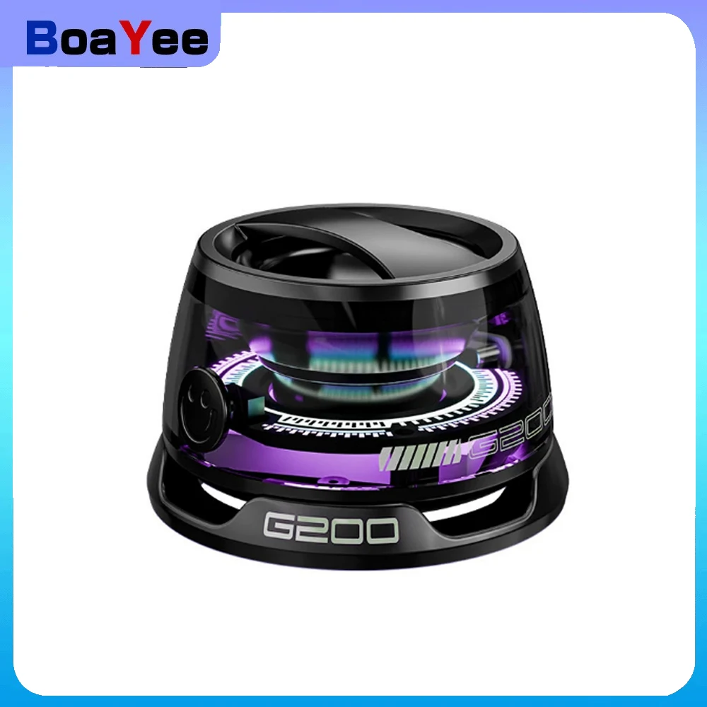 

G200 Portable Bluetooth Speaker Wireless Soundbar Magnetic Mini Stereo Sound Box with LED Color Light Phone Holder Loudspeaker