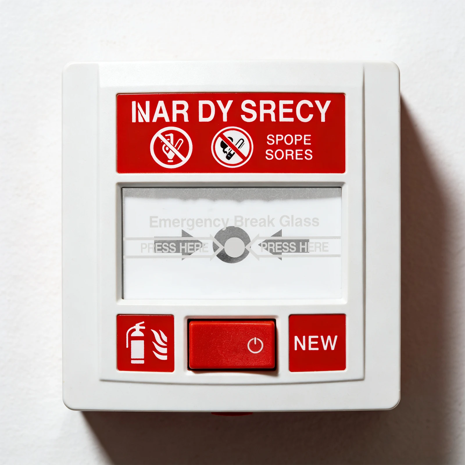 Fire Alarm Glass Break Sensor Cover Plate for Emergency Alarm System Repair Replacement Parts Safety Equipment