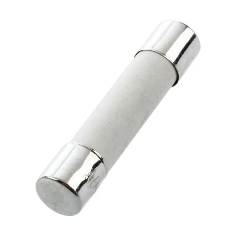 A93E-30 Pcs AC 250 V 15 A 6 X 30 Mm, High Speed Kick Cylindrical Fuse Tube · White + Silver