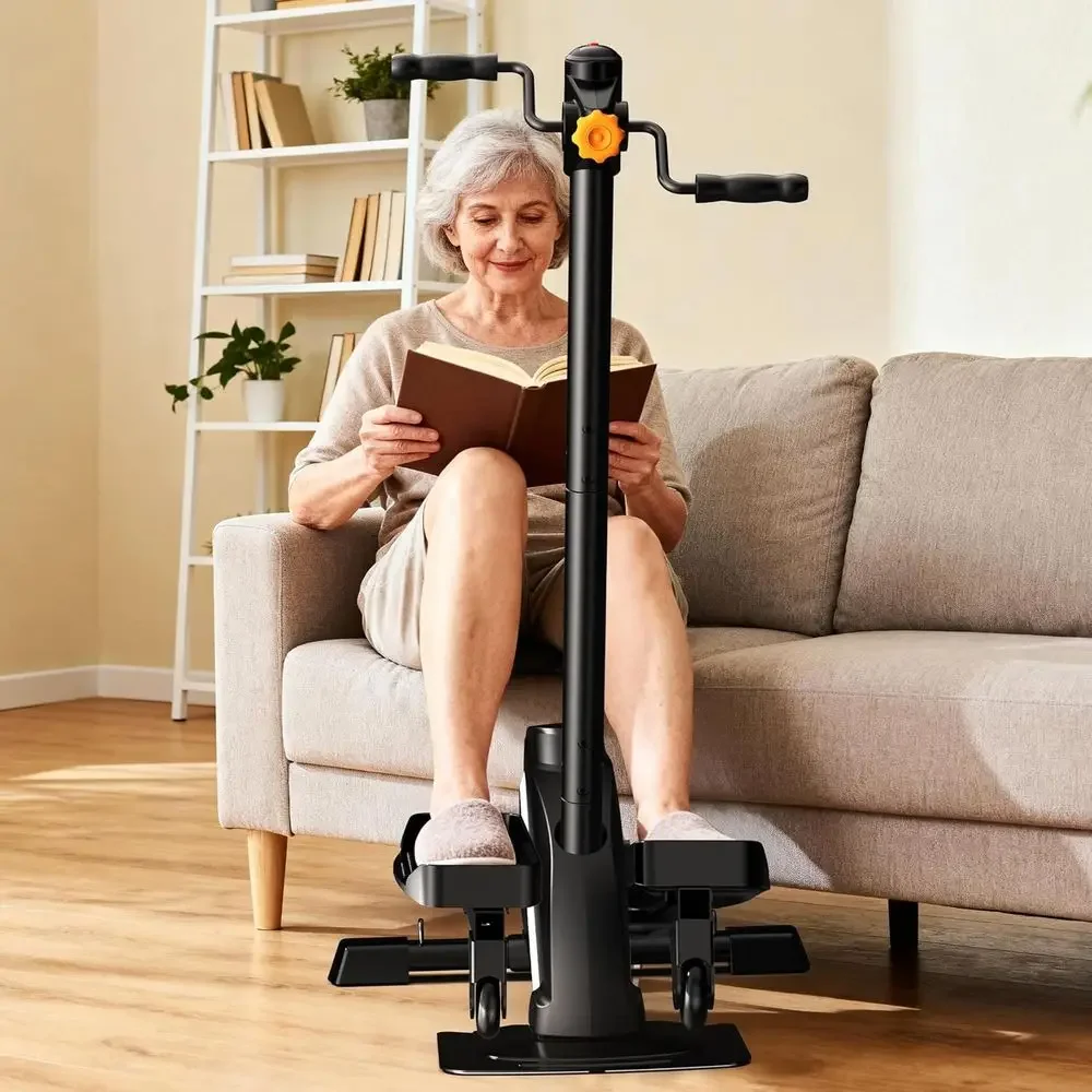 

Compact 3-in-1 Elliptical Trainer Portable with Handlebars Resistance Bands Adjustable Magnetic Tension LCD Display