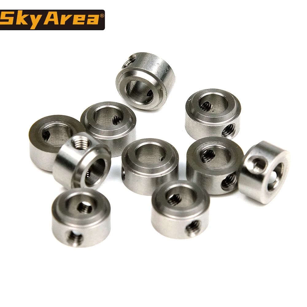 10PCS CNC  Wheel Lock Collar Shaft Axle Landing Gear Wheels Stopper Inner Dia 2.1/3.1/4.1/5.1mm for RC Plane Fixwing Model