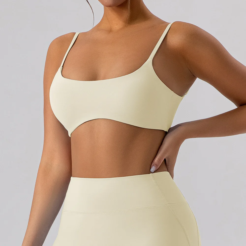 

Maxdutti Tight Back Yoga Bra Naked Sensation Quick Drying Sports Bra Sports Underwear Pilates Fitness Clothes Camis Tops Female