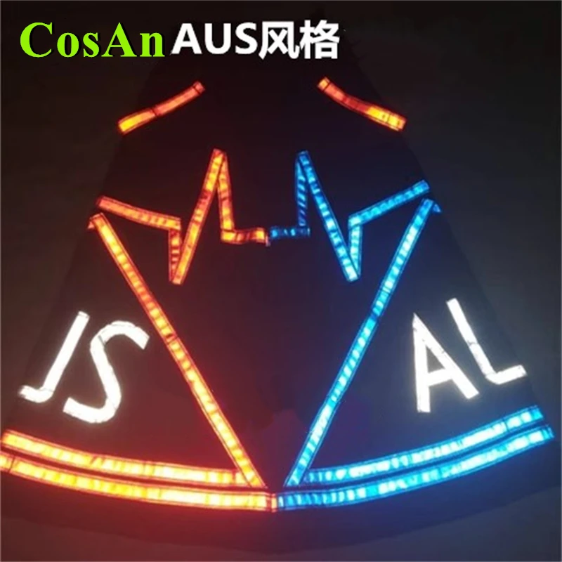 

CosAn Ghost Dance Pants Fluorescent Reflective Street Dance Hip-hop Pants Night Cosplay Costume Flared Pants Trousers
