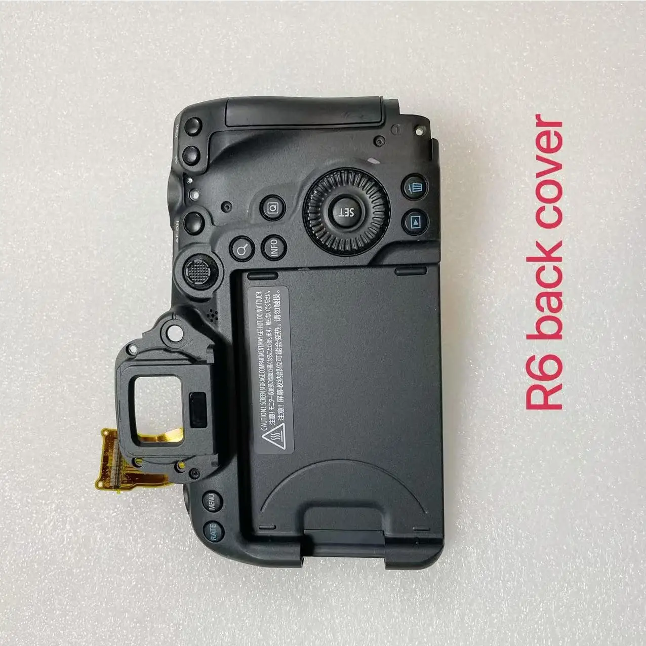 Capa traseira original com peças completas para Canon EOS R6 com cabo flexível