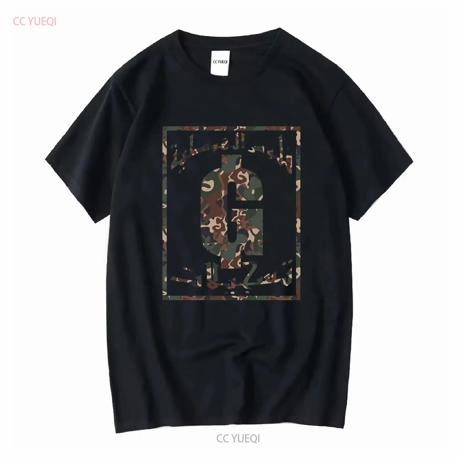 Goth Money Records GMR Arabic Camo Box Logo T Shirt Wear Merch long or short sleeves vintage Washed fashion graphic