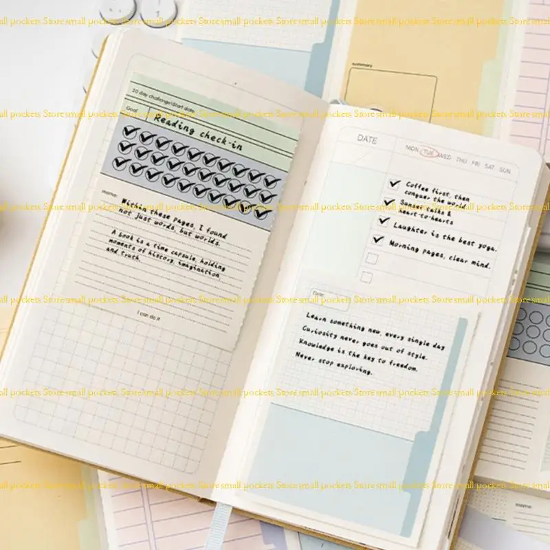 R1WD – bloc-notes à doublure adhésive, carnet notes polyvalent pour l'écriture bureau