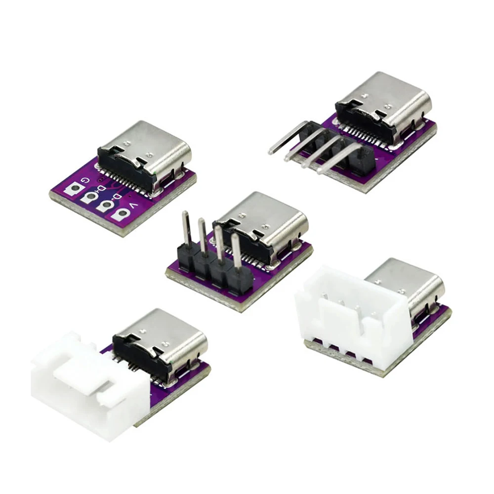 2PCS USB3.1 16P to 2.54 High Current Power Conversion Board Type-C Motherbase Test Board Forward and Reverse Insertion Adapter