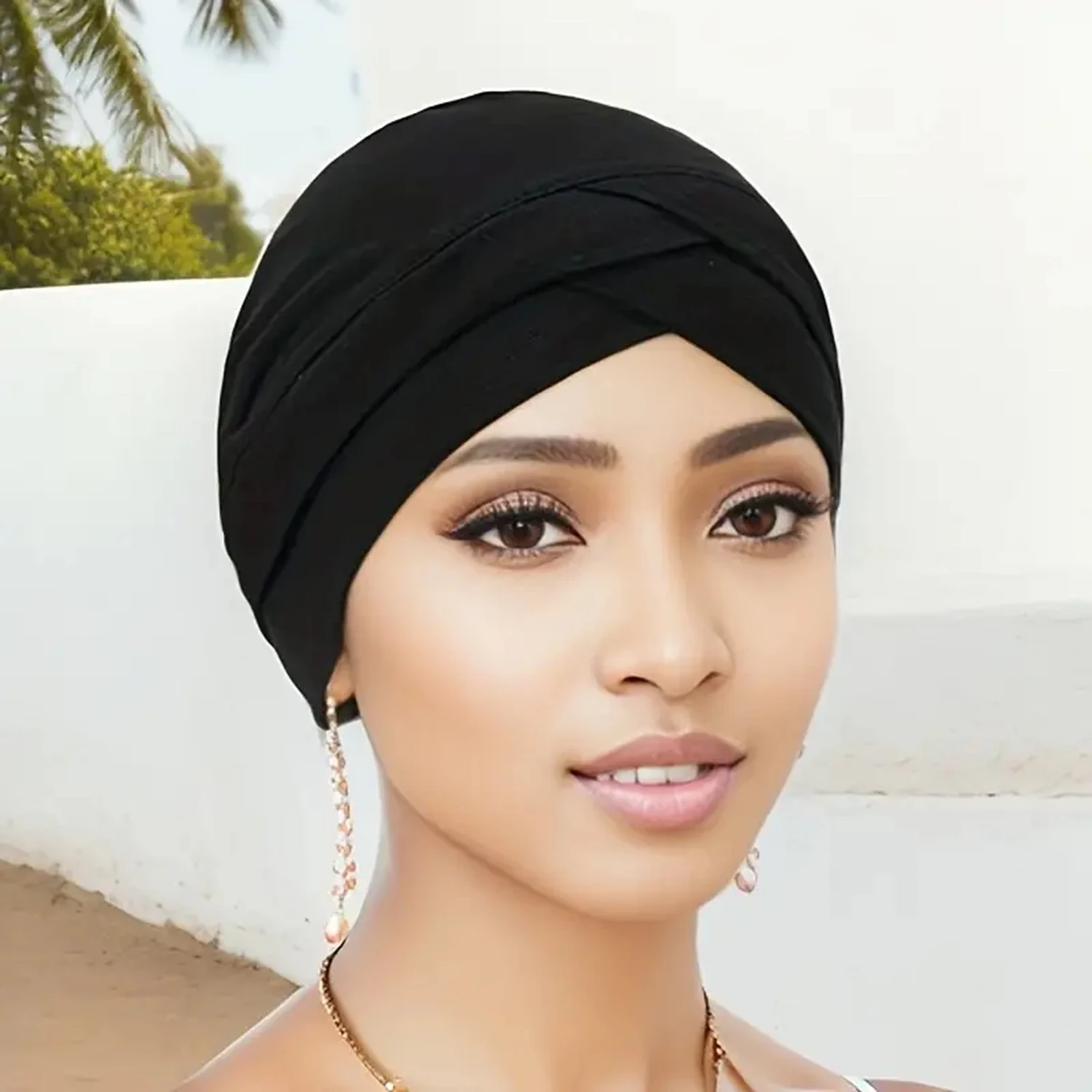 Women's Fashion Turbans New Two Layer Brim Cap Comfortable and Versatile Outdoor Leisure Sports Headband Hat