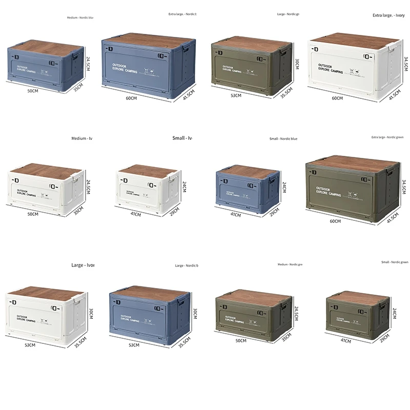 Outdoor Camping Folding Tourist Table Storage Box Car Storage Box Outdoor Travel Storage Camping Equipment Promotion