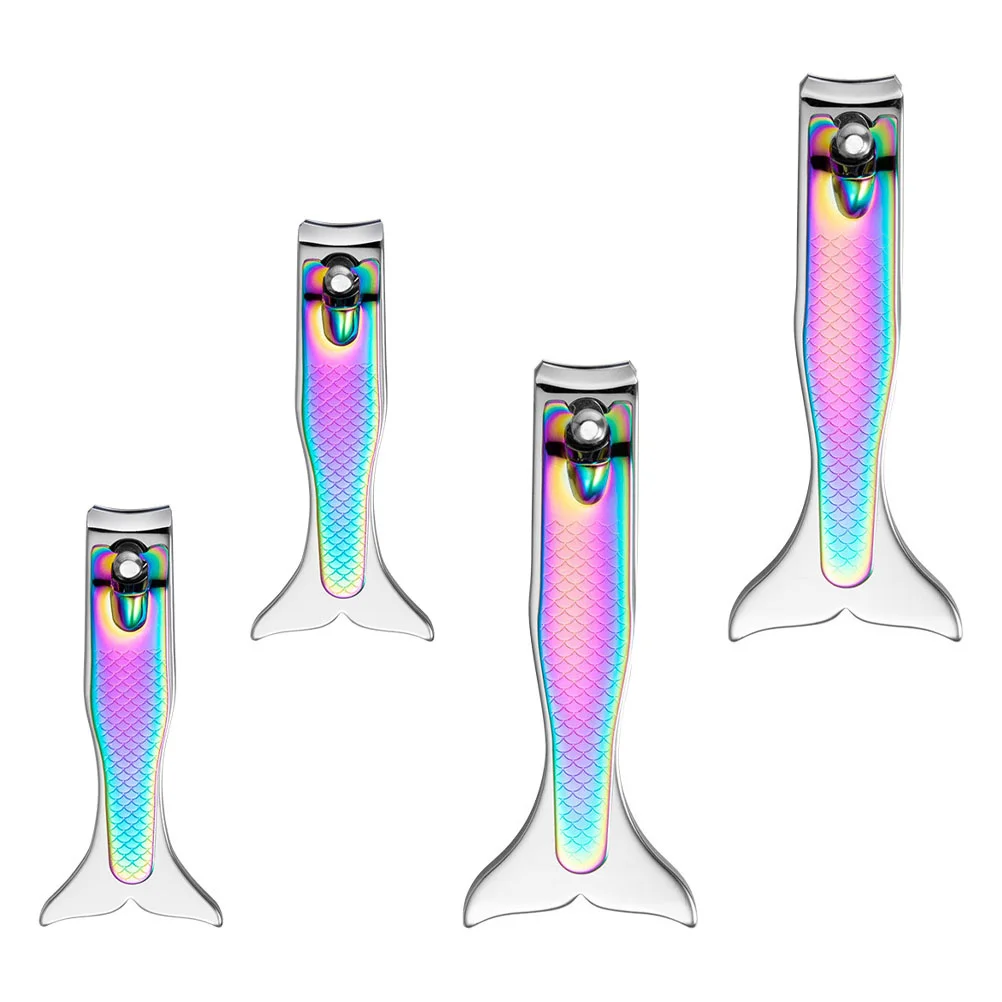 4-delige nagelknipperset roestvrij staal precisie nageltrimmer voor vingernagel teennagelverzorging draagbare manicure pedicurekit