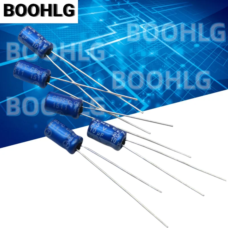 20PCS 10UF 25V capacitor 25V 10UF 4X7 RC2 audio blue robe