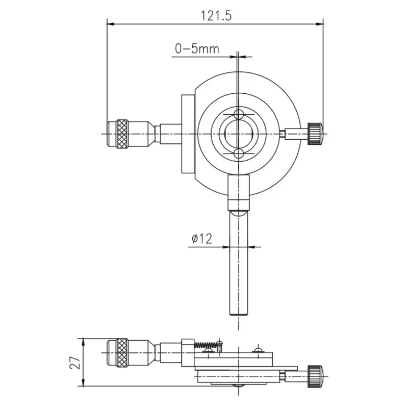 XmsjLSXF4-5 Adjustable Optical Slit With High Precision Fine Screw Two Axis Manual Open Micrometer Driving With OEM Support