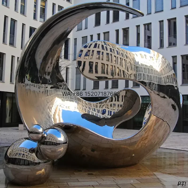 Wmwmnu Factory Custom Metal Abstract Statue Stainless Steel Sculpture for Outdoor Decoration