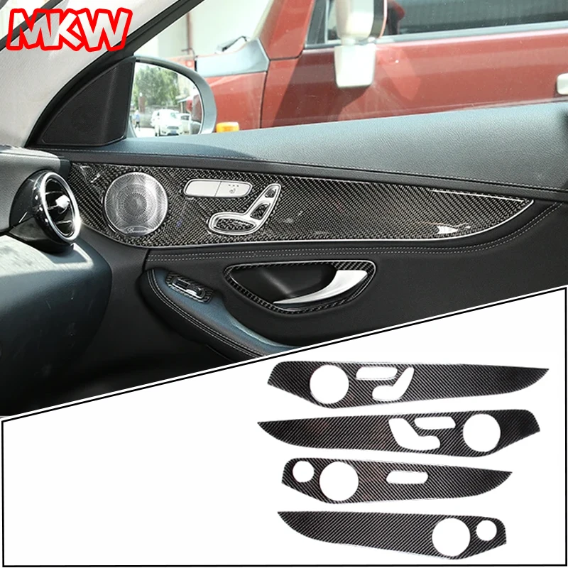 

Для Mercedes-Benz C-Class GLC W205 C180 2014-2020 мягкое углеродное волокно, декоративная панель для салона автомобиля, автомобильные аксессуары