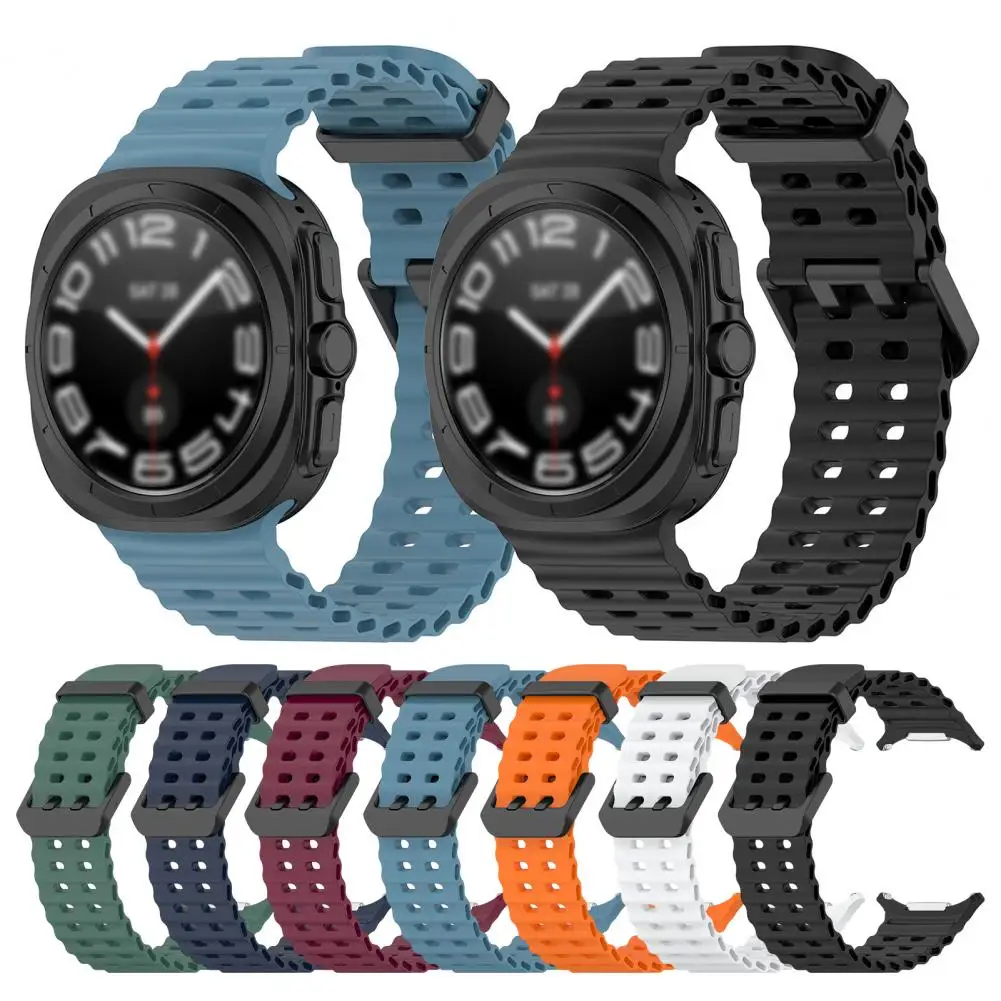 

Silicone Watch Strap Durable Silicone Watch Band for Watch 7 Adjustable Waterproof Breathable Strap Wristband Sporty