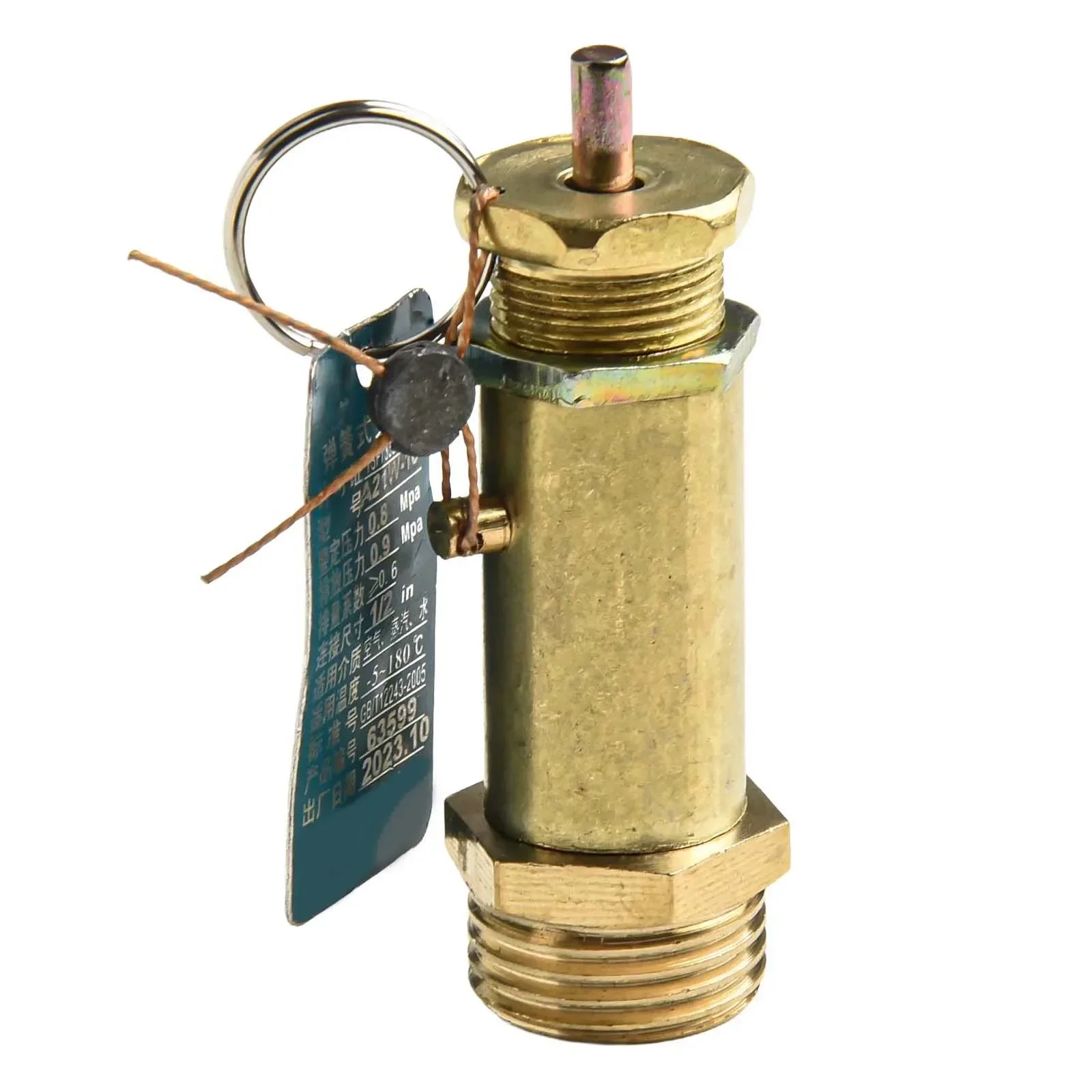 12 For BSP Threaded Brass Air Compressor Pressure Safety Valve with Soft Seal Lining for Industrial Air Pressure Control