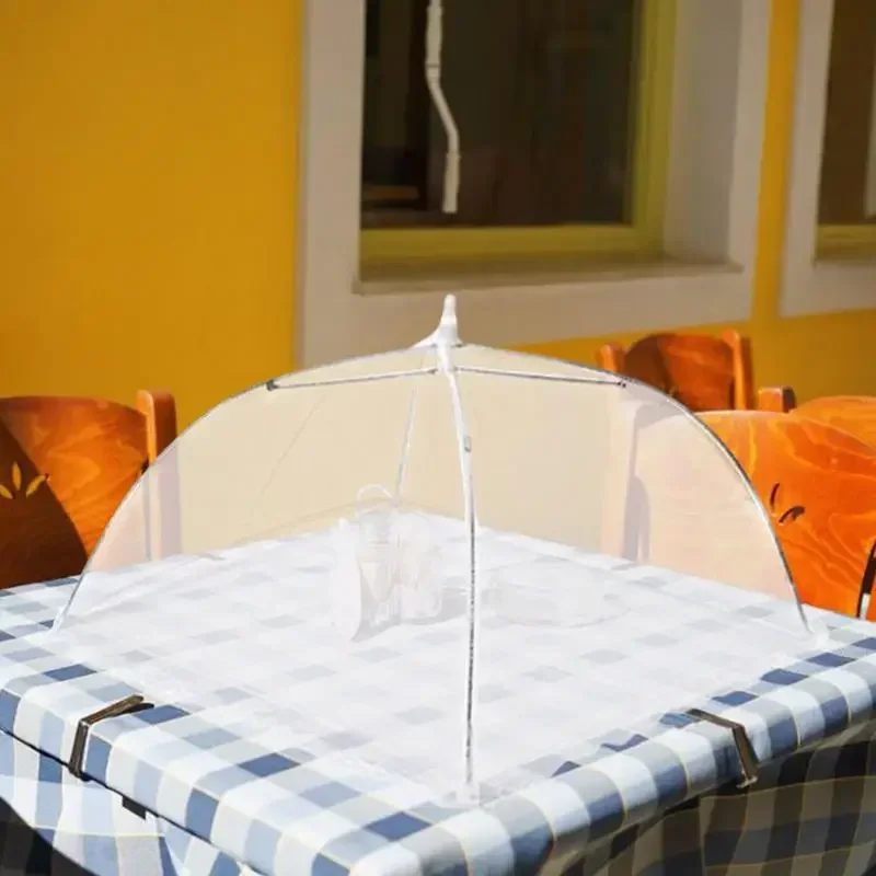 Foldable Food Covers Mesh Kitchen Anti Fly Mosquito Tent Dome Net Umbrella Picnic Protect Dish Cover Food Protection Gadget