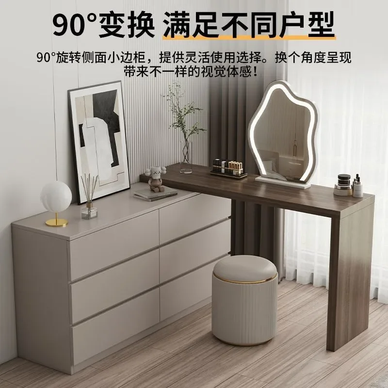 

Dressing table, bedroom, modern minimalist, bucket cabinet, integrated cabinet, small unit, light luxury bed, tail