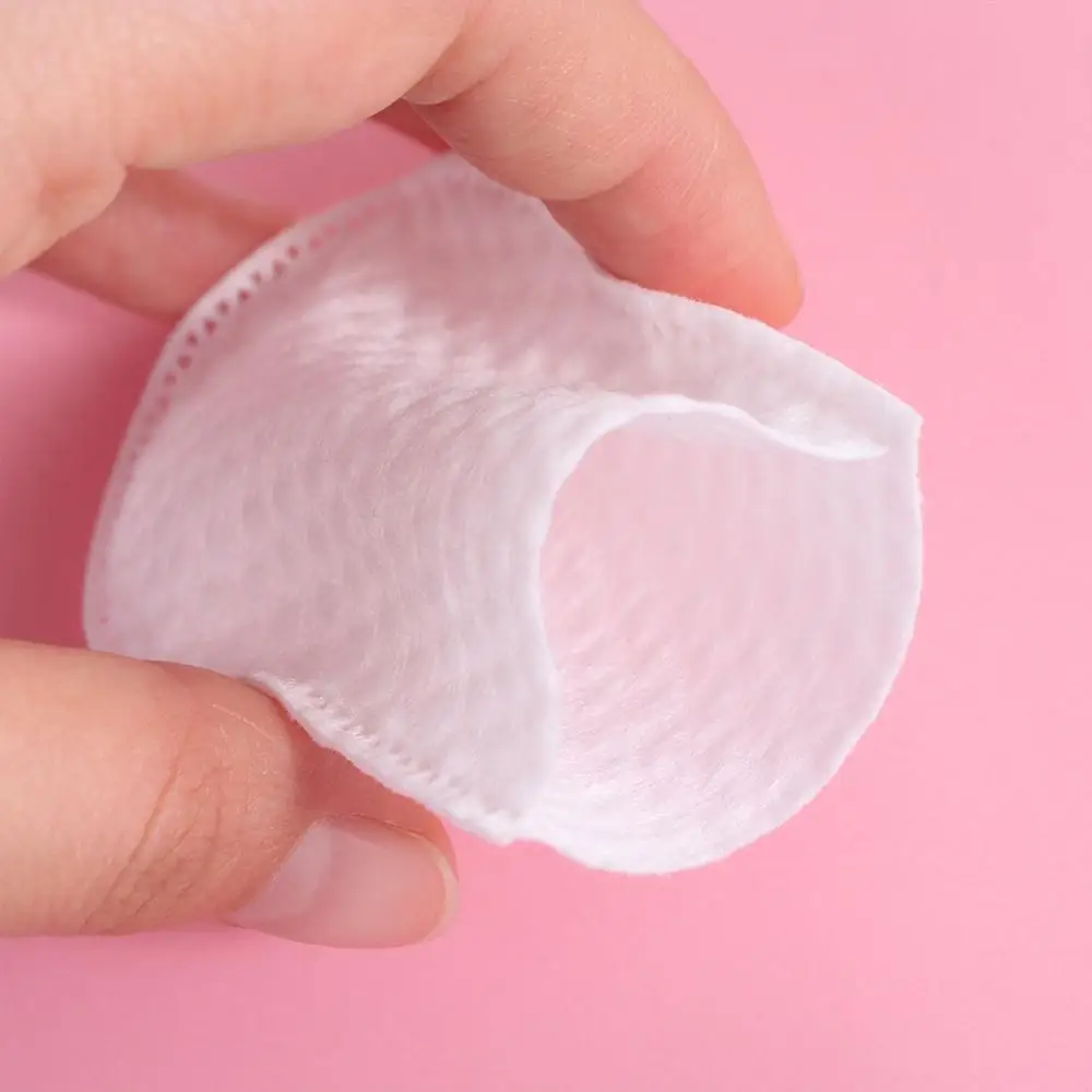 120pcs/bag Comfortable Puff U-shaped Pocket Cotton Pad Soft Disposable Cosmetic Pads Durable Pearl Print Cosmetic Cotton Women