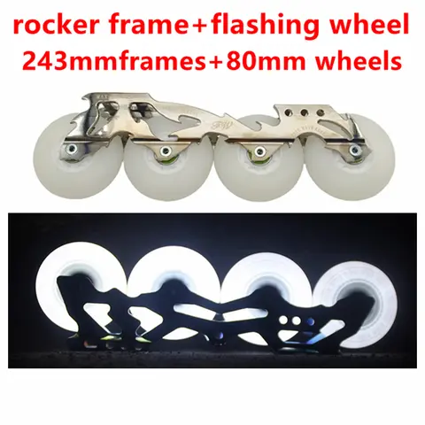 로커 프레임 플래시 휠, 인라인 스케이트 부품, 243mm, 80mm, 90a, 무료 배송