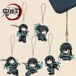 Demon Slayer Tokitou  Muichirou Animation Peripheral Cartoon Cute Q Version Shape Acrylic Mobile Phone Keychain Chain Pendant
