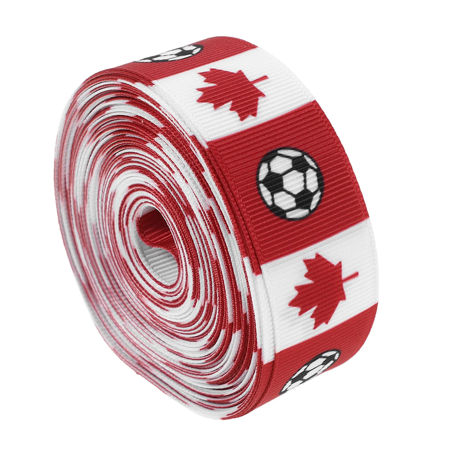 1 Roll Soccer Craft Ribbon 1 Inch X 10 Yards Football Party Decorations National Flag Gift Wrapping Bow Making Ribbon Sports