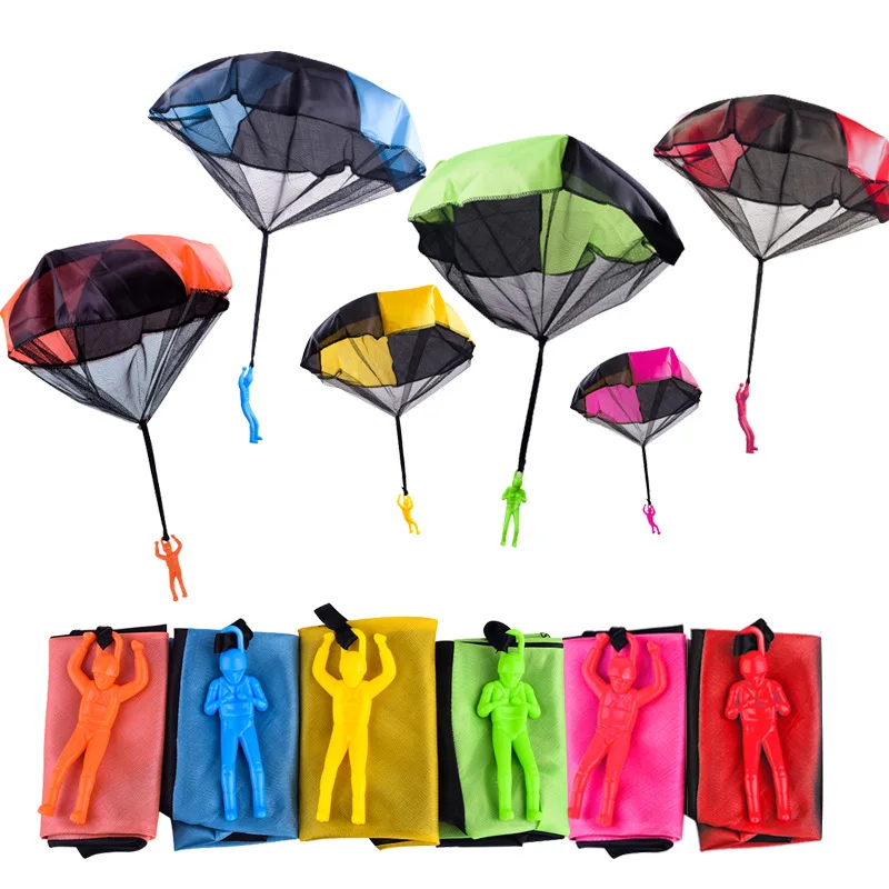 5pcs Color Random Hand Throwing Parachute Flying Toys for Children Educational Outdoor Games Sports Entertainment Sensory Play