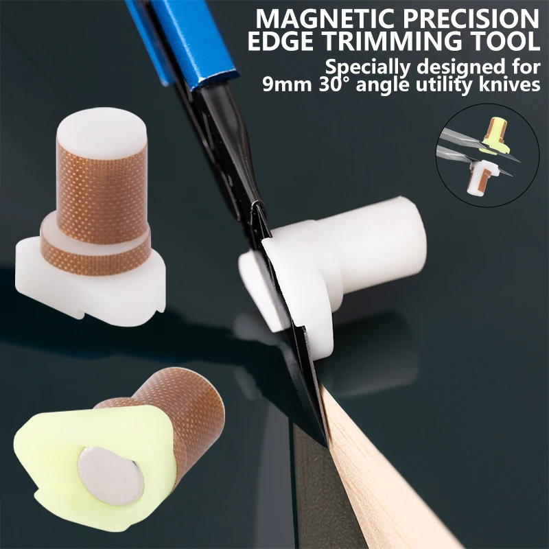 YLWRAP Magnetic Trimming Guide 9mm 30° Utility Knife Precision Edge Cutter for Car Wrapping PPF Carbon Film Window Film Install