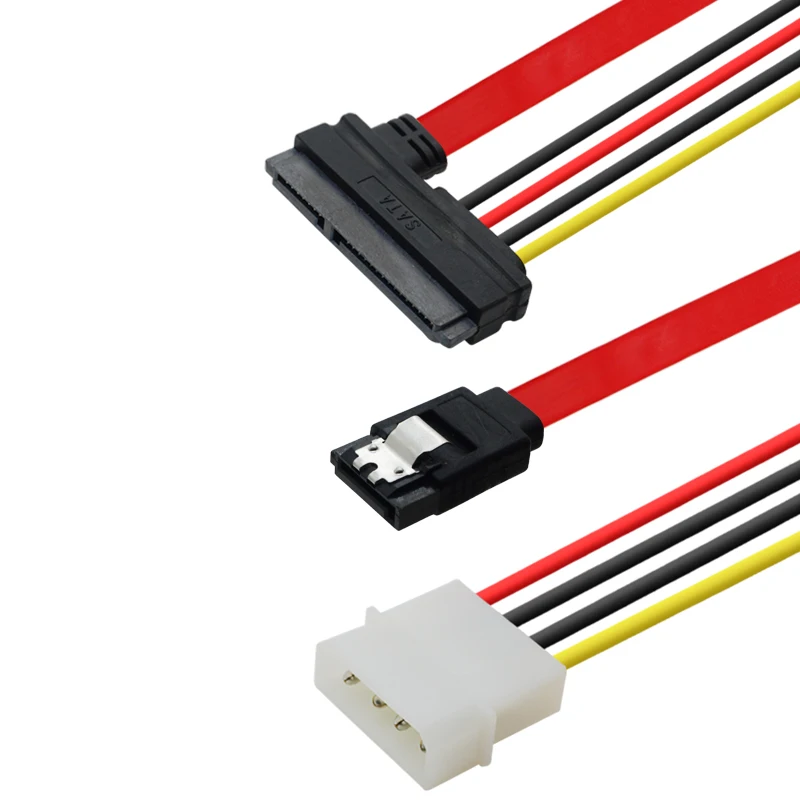 1pc 15+7 Pin Power Data To 4 Pin IDE Power SATA Data Hard Cable Adapter Cable High Speed For PC Professional Cable