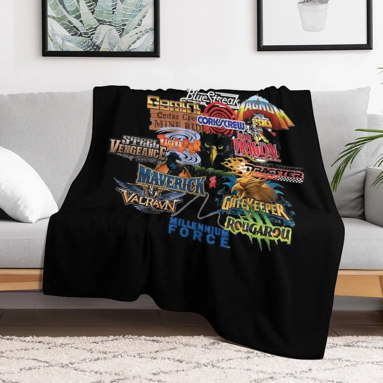 Cedar Point Roller Coaster Designer Classic T-Shirt Throw Blanket Warm Polar Blankets