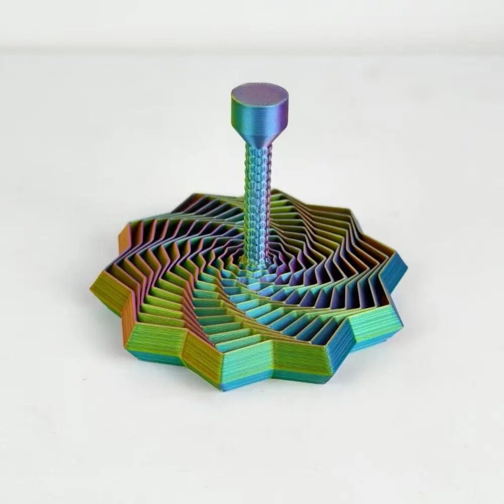 3D Printing Fractal Fidget Star Model Geometric Design Expanded Visual Illusion Hexagon Relaxation Creativity