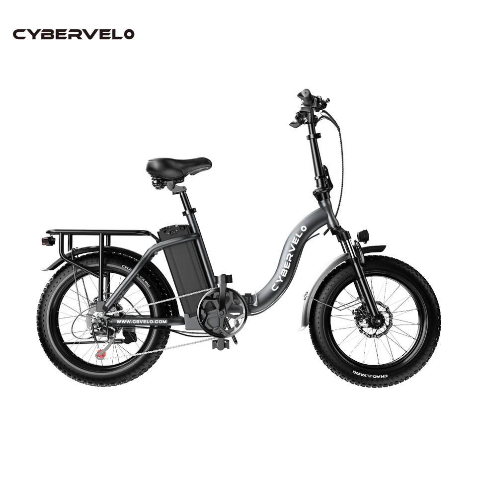 MARS700 Cybervelo 1000W Foldable Electric Bike Adult 20 Inch Fat Tire Urban Commuter Ebike 48V 20.8Ah Large Removable Battery