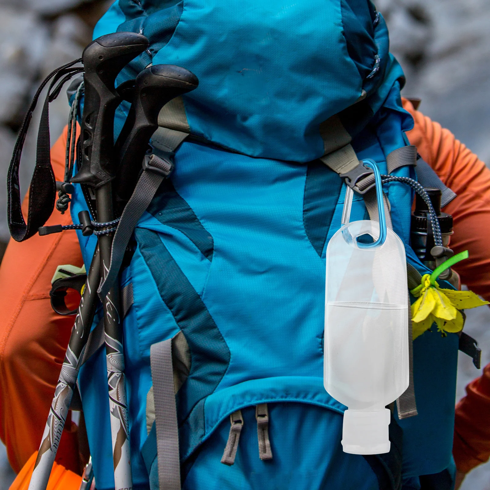 

10pcs 50Ml Hook Bottles Refillable Travel Container For Lotion Shampoo Sunscreen Reusable Plastic Squeeze Bottle Set Leakproof