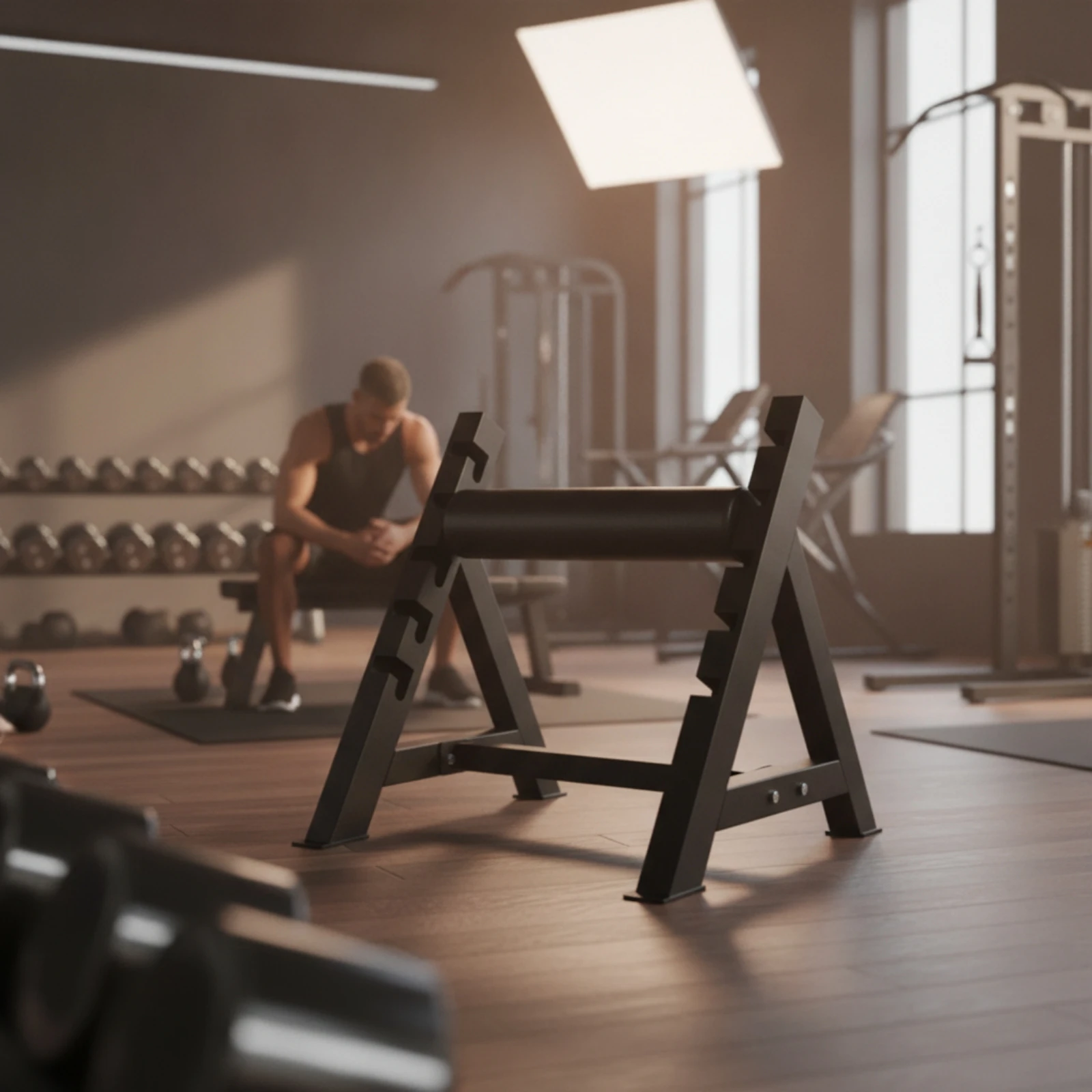 support-de-squat-bulgare-ajustable-avec-rouleau-Equipement-de-fitness-rembourre-pour-athletes-gym-a-domicile