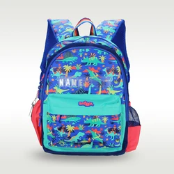 Mochila Escolar Primária, Mochila Infantil, Cartão de Dinossauro Azul-Verde Legal para Menino, Smiggle Original Australiano, Venda Quente, 14